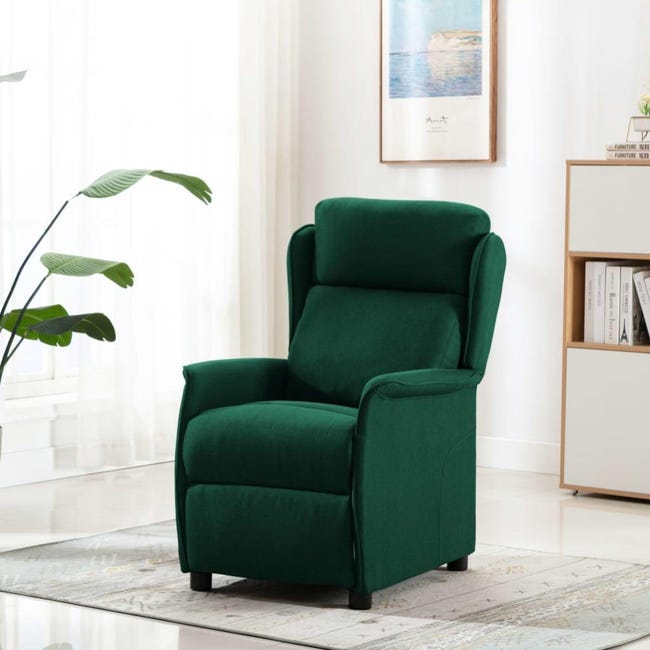 Poltrona Manuale 135 Gradi VidaXL Poltrona Reclinabile In Tessuto 75 X 92,5 X 100 Cm Verde Scuro 373468 Poltrona Relax Poltrona Manuale 135 Gradi VidaXL Poltrona Reclinabile In Tessuto 75 X 92,5 X 100 Cm Verde Scuro 373468 Poltrona Relax