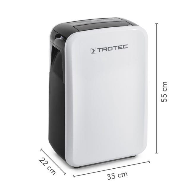 TROTEC TTK 71 E Déshumidificateur d'air, max. 24 l/j, pour 50 m² max.,  hygrostat intégré absorbeur d'humidité problèmes d'humidité