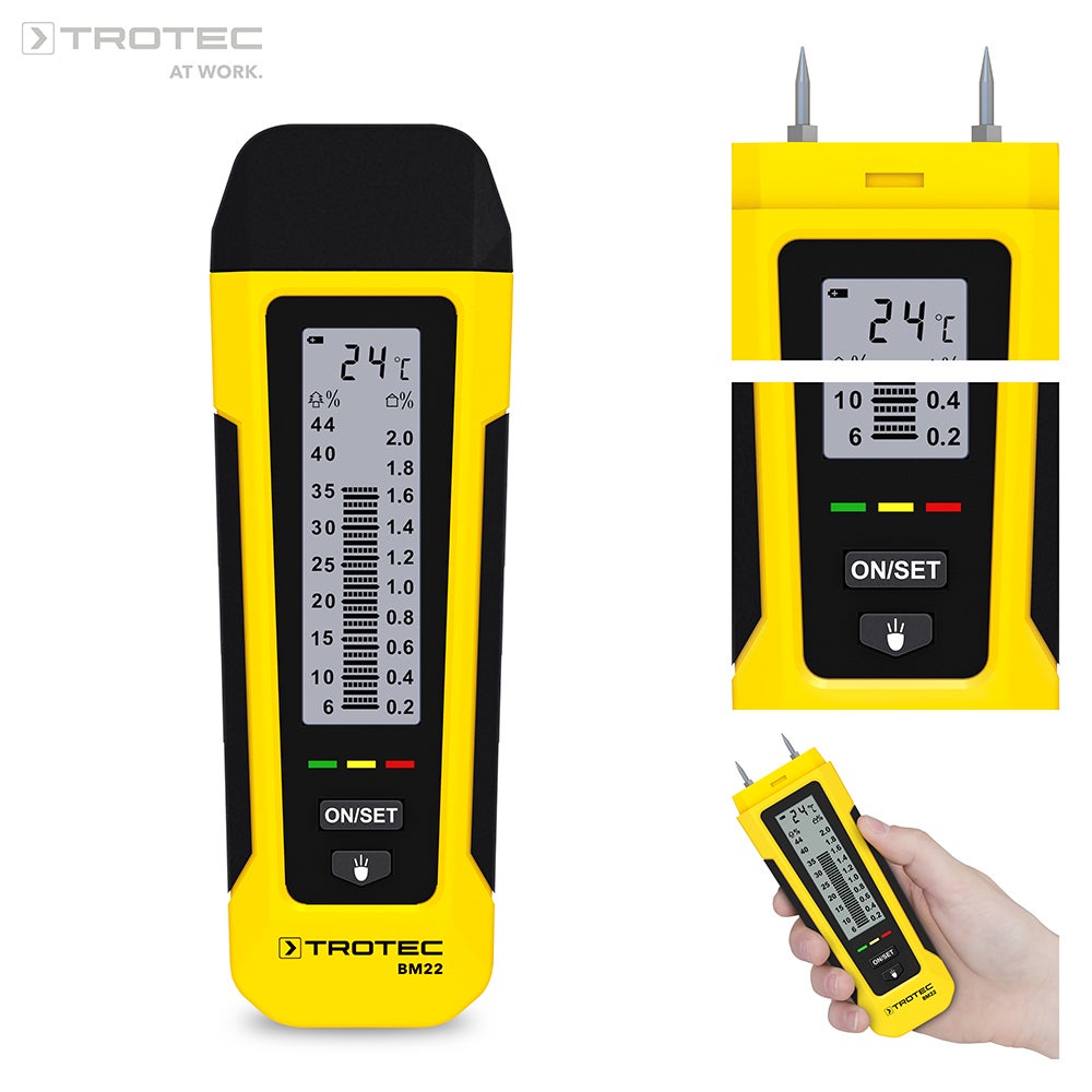 TROTEC Humidimètre BM18 - Testeur d'humidité - Bois et matériaux au  meilleur prix