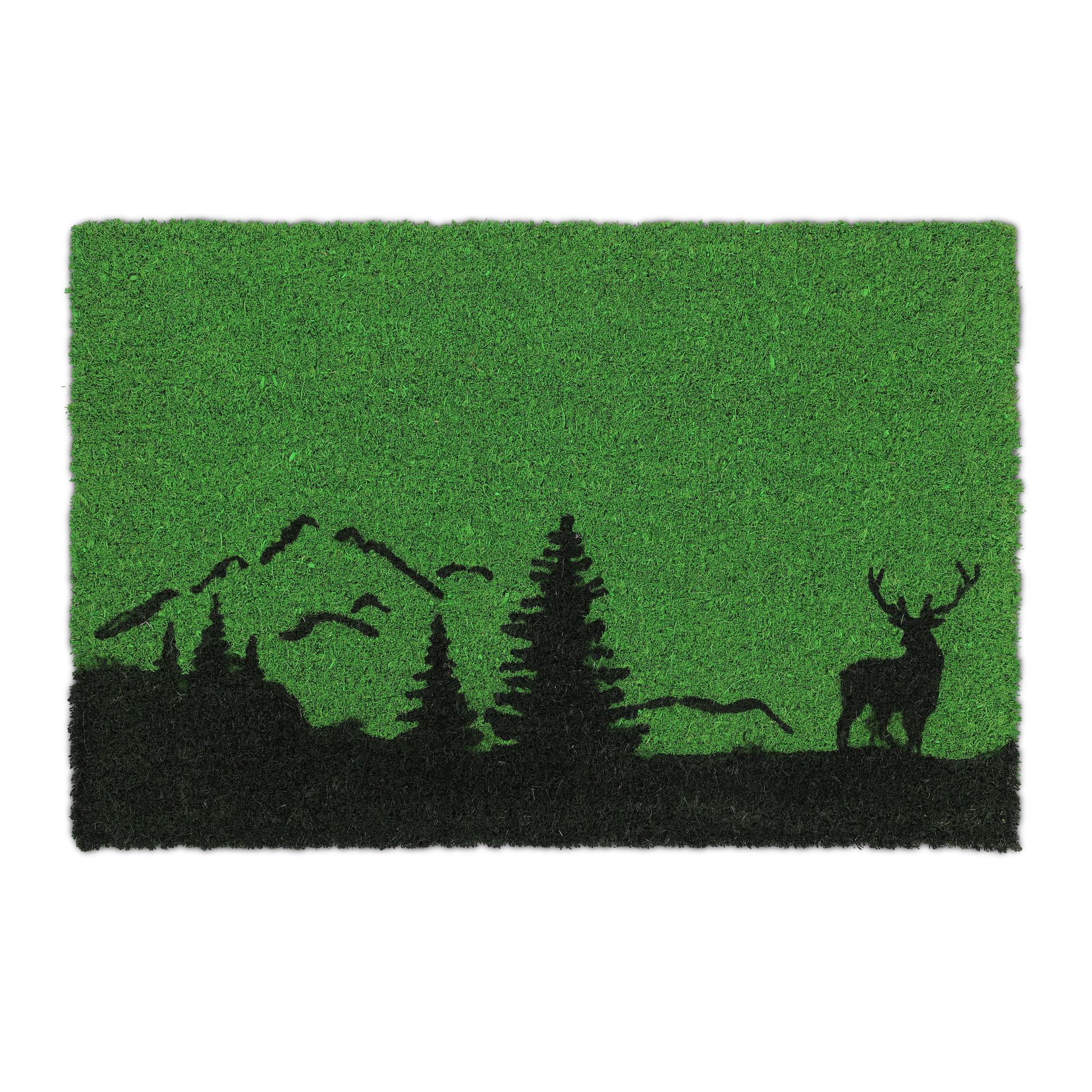 Zerbino In Gomma E Cocco, Design Con Fiori, 60x40 Cm, Tappetino Antiscivolo Esterni E Interni, Marrone Nero, Relaxdays | Leroy Merlin