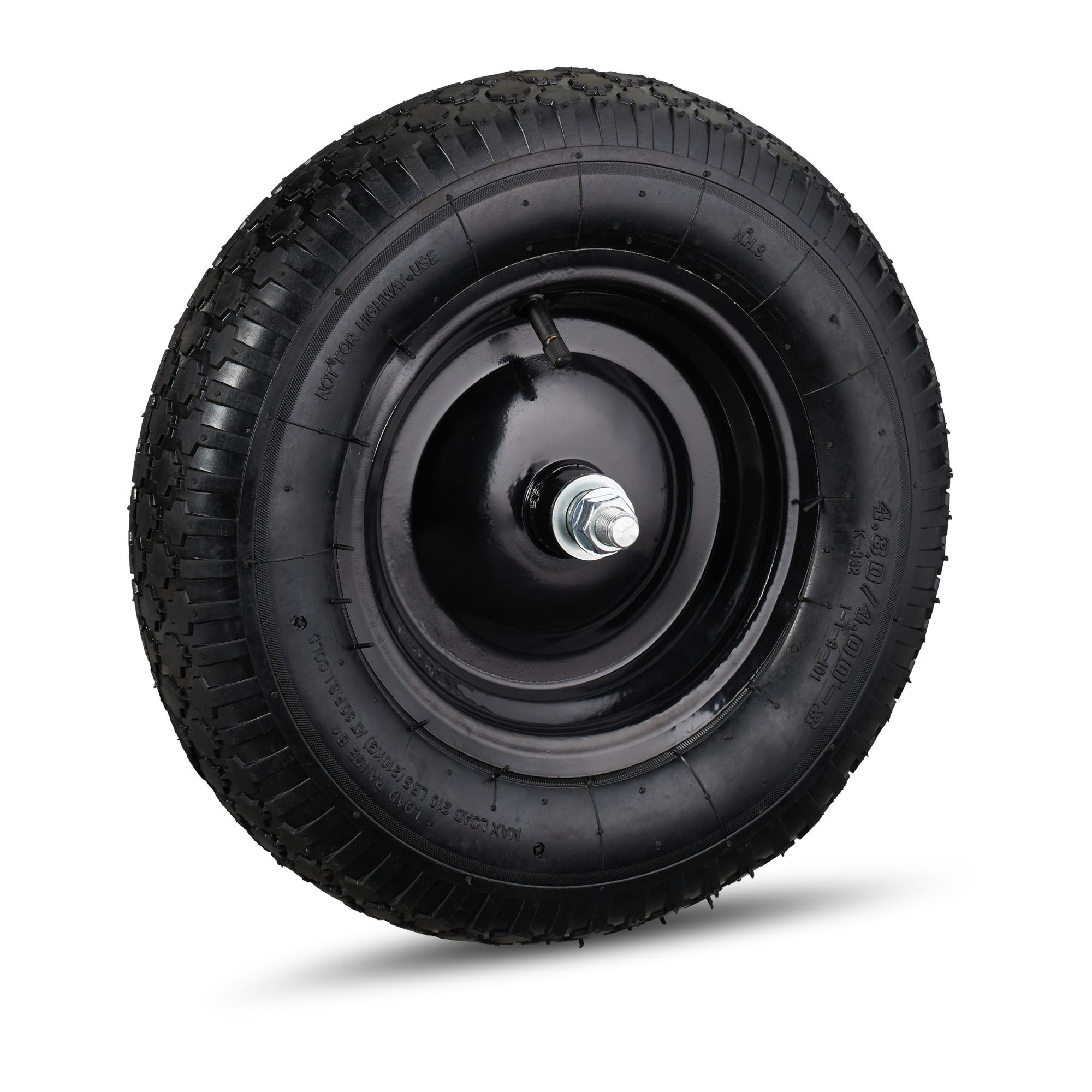 Ruota Per Carriola Pneumatica 4.80/4.00-8 - Portata 120 Kg, Gomma Con Valvola - Foto 7