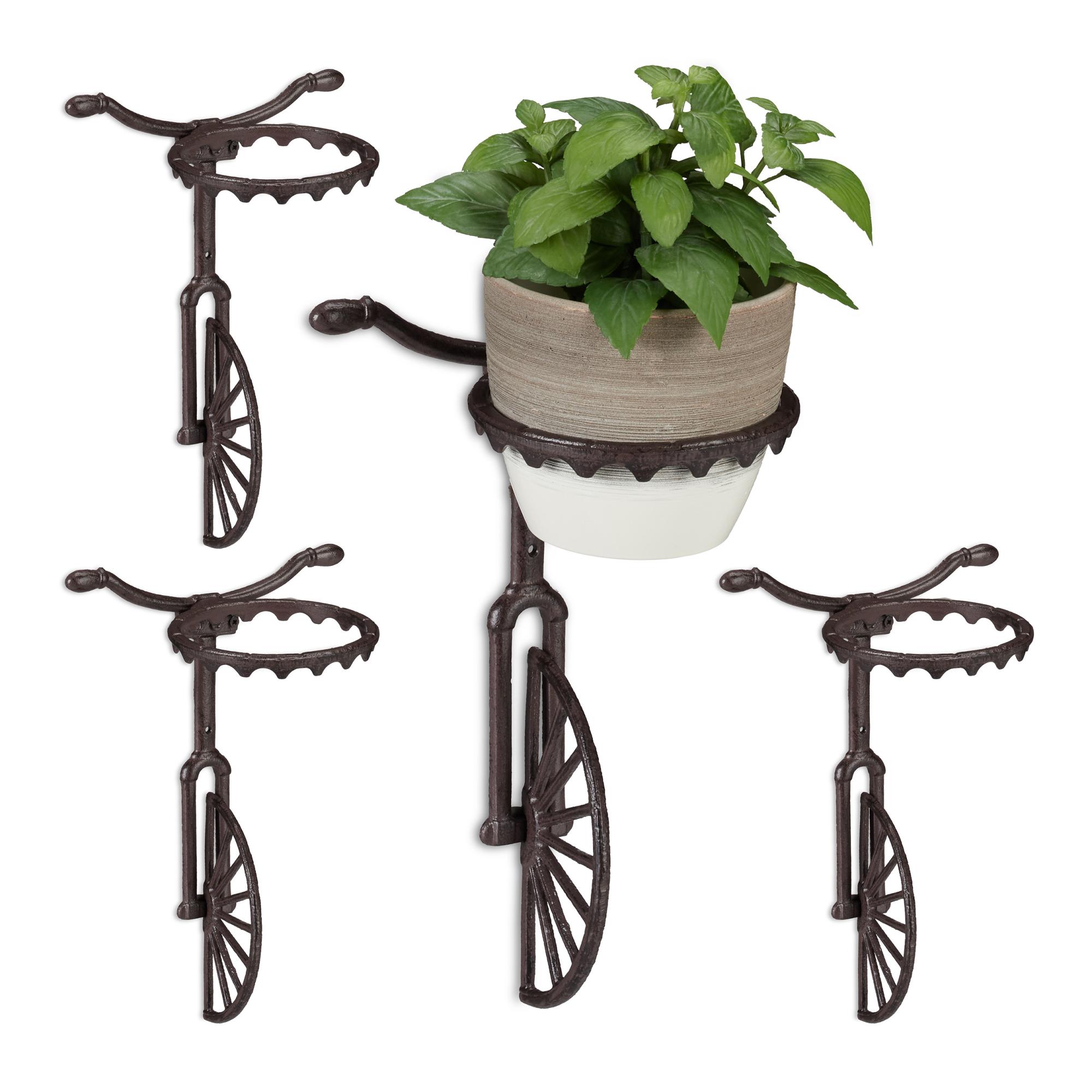 Relaxdays Vasi da Parete in Set da 3, Metallo, Portavasi da Appendere al Muro, Porta Fiori Sospesi, 3 Misure, Bianco Oro | Leroy Merlin