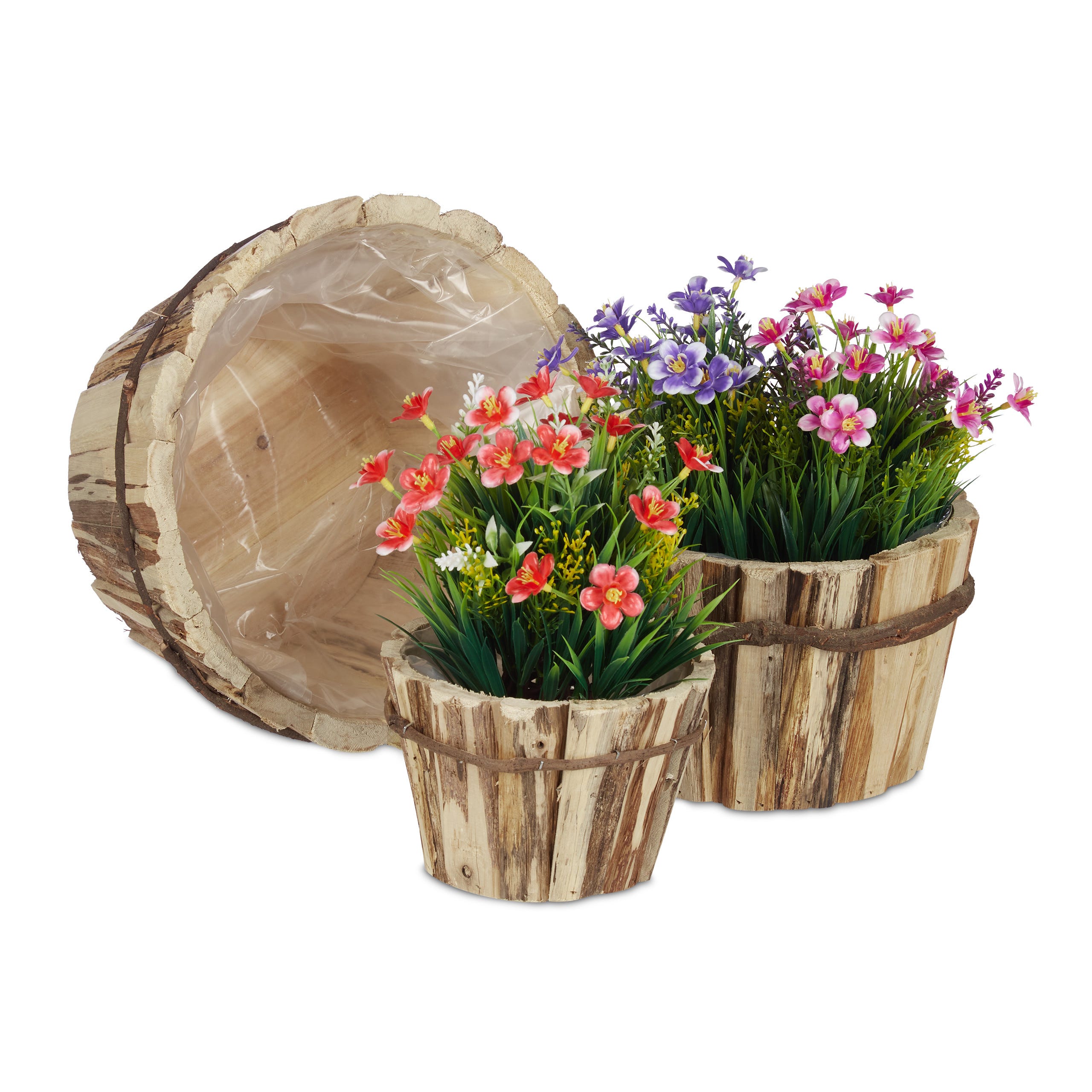 Pot de fleur DESIGN rond en plastique décoration intérieur / exterieur