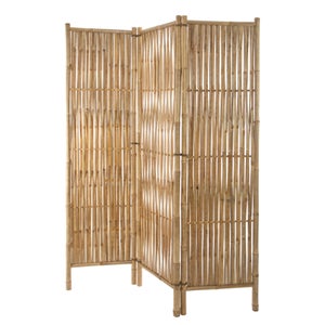 Biombo plegable 4 paneles de madera marrón oscuro 170 x 163 cm RIDANNA 