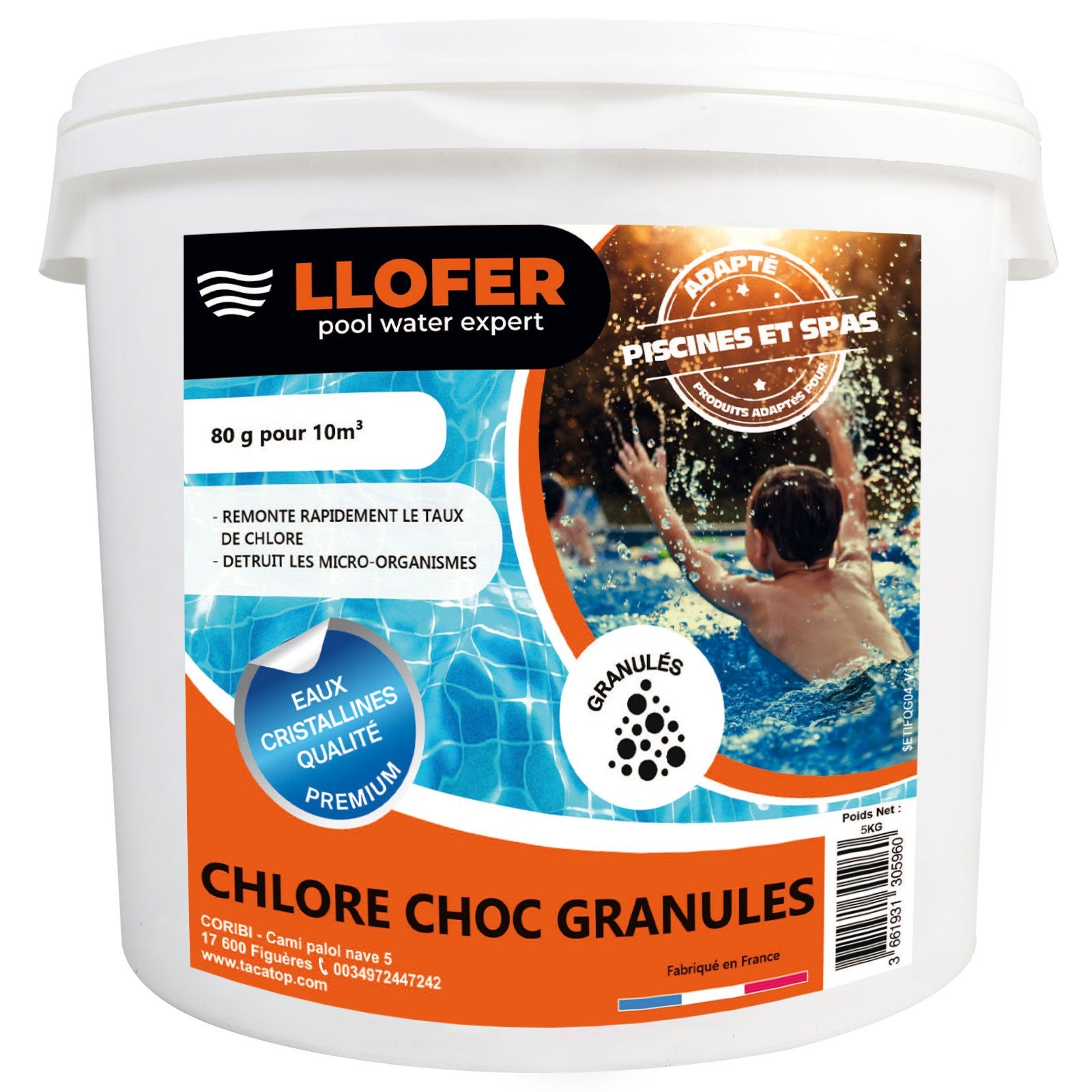 Chlore choc granules 5 kg - 1ER - Mr.Bricolage