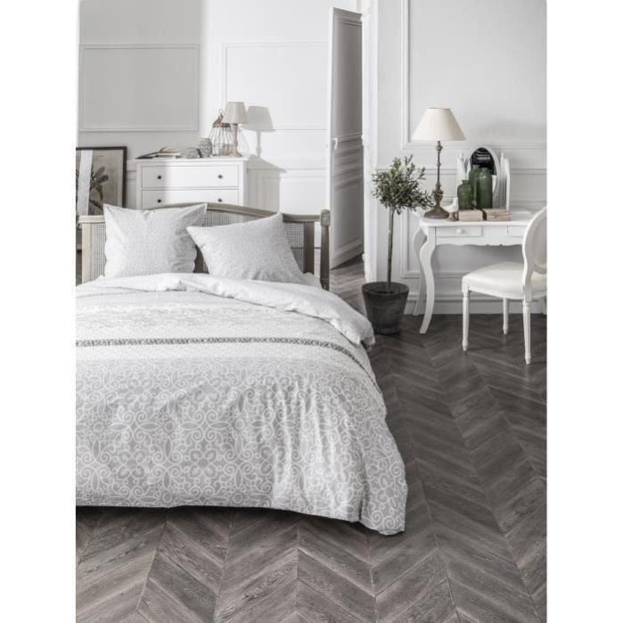 Housse de couette 240x260 Mawira Zippée Zilea, linge de maison