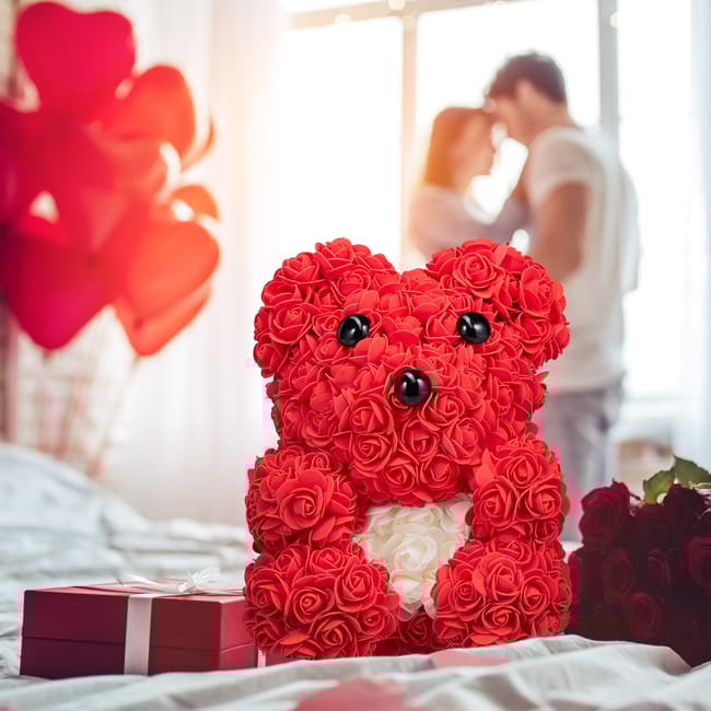 Nounours on sale avec rose