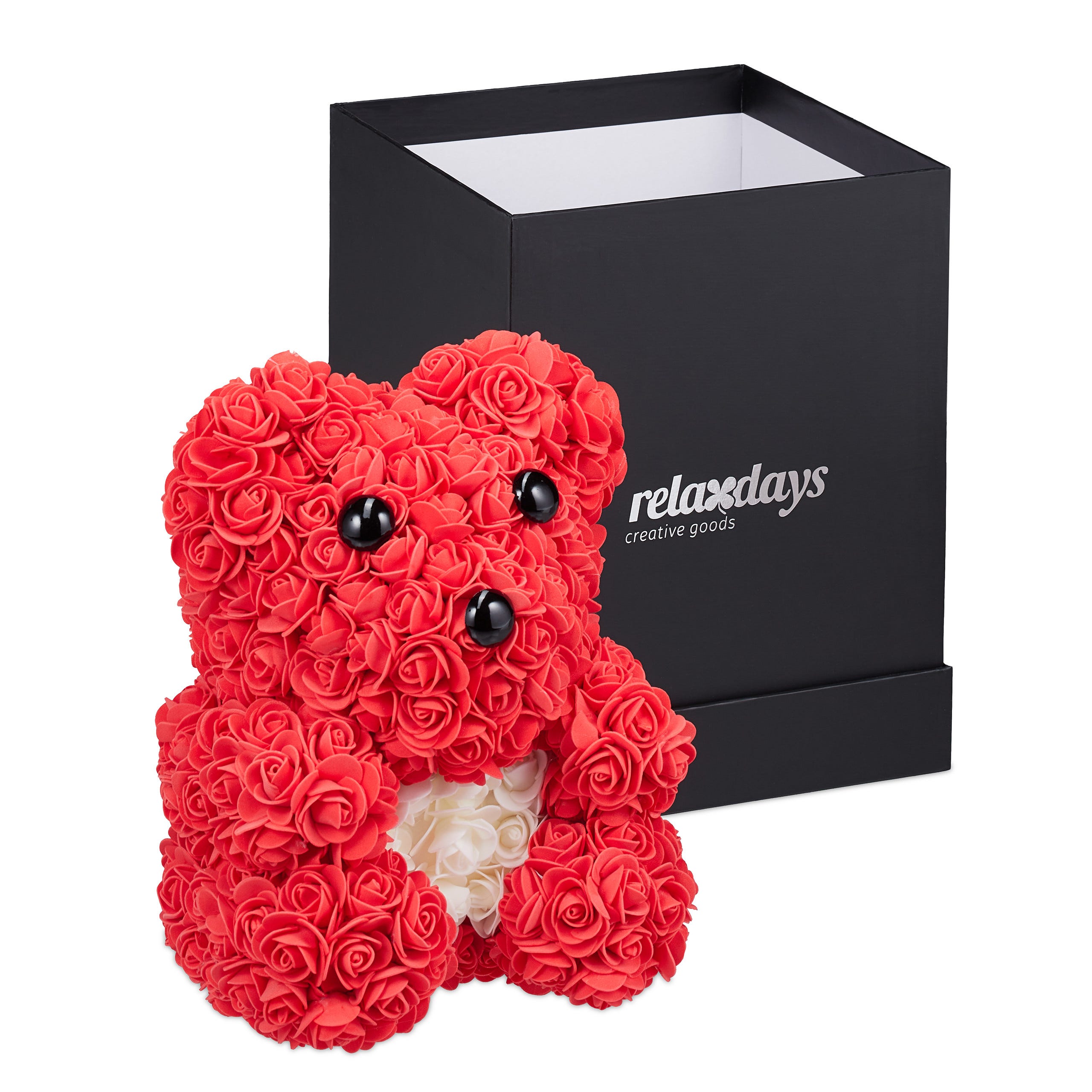 Orso di Rose Idea Regalo Orsetto con Rose per San Valentino Teddy rose 25  cm - Rosso