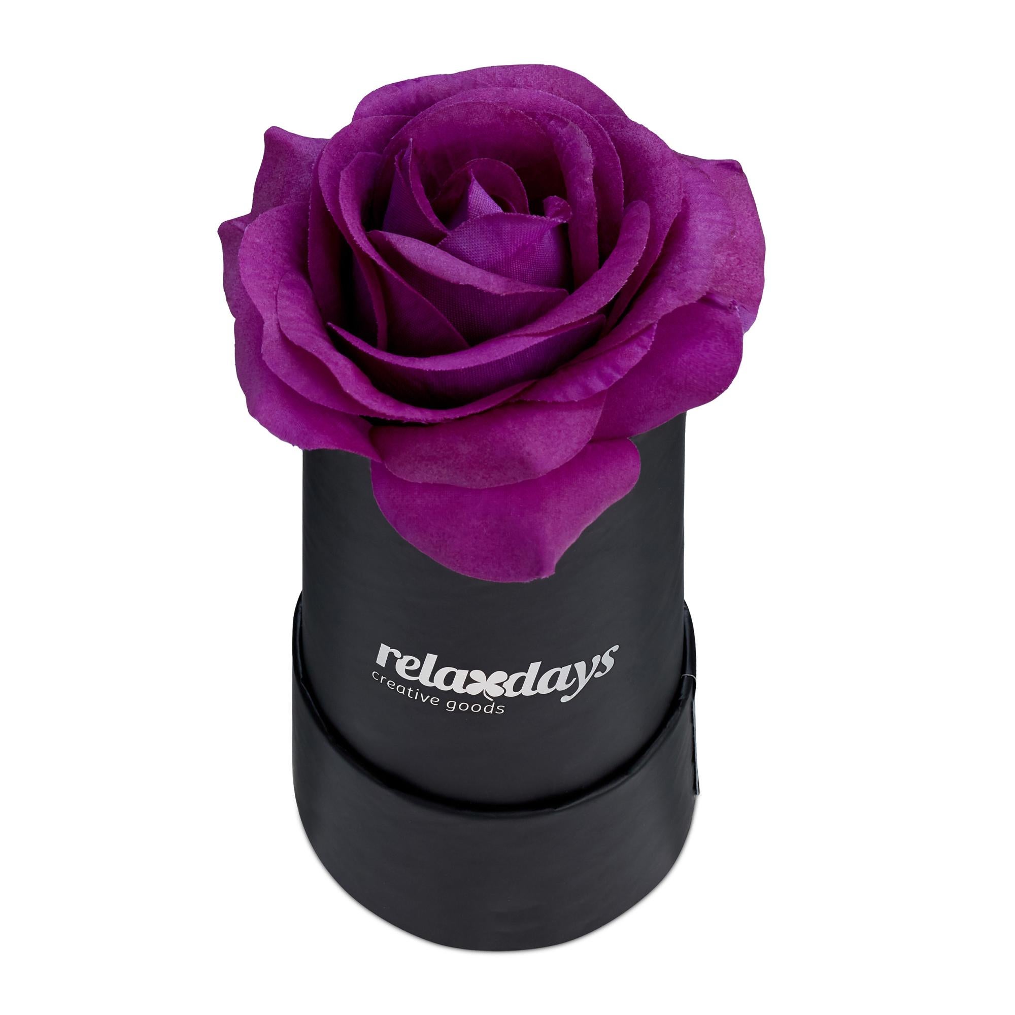 Mia Milano ® Infitnity Roses - Boîte à Roses Conservées, Durée 3 Ans - Cadeau Saint-Valentin, Anniversaire, Mariage (Taille Medium, Noir-Rouge) - 9
