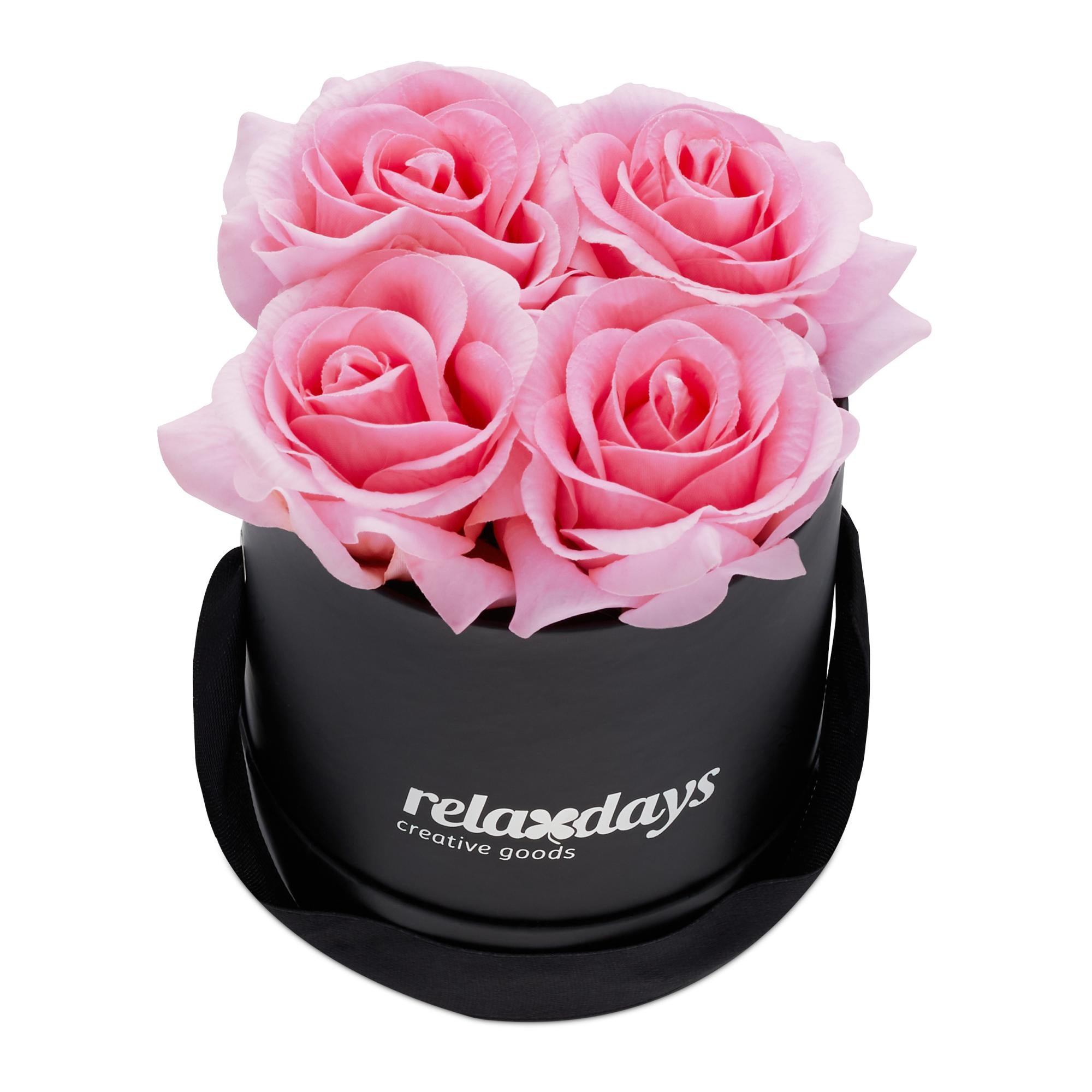 Rose Eterne A Cuore Scatola Nera | 18 Rose Rosse Finte - Regalo San Valentino Resistente 10 Anni - Foto 2