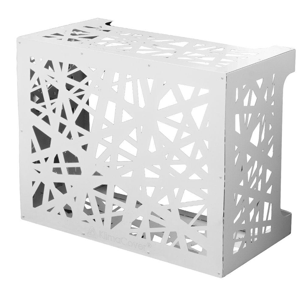 Copri condizionatore copertura decorativa per pompa esterna in alluminio 86  cm / Bianco