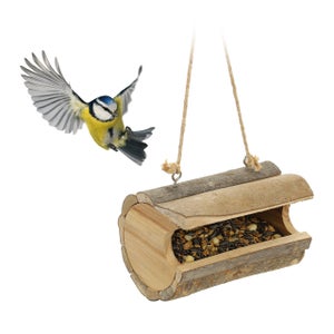 Mangeoire à oiseaux bois de pin douglas 19,7x15x25,5cm