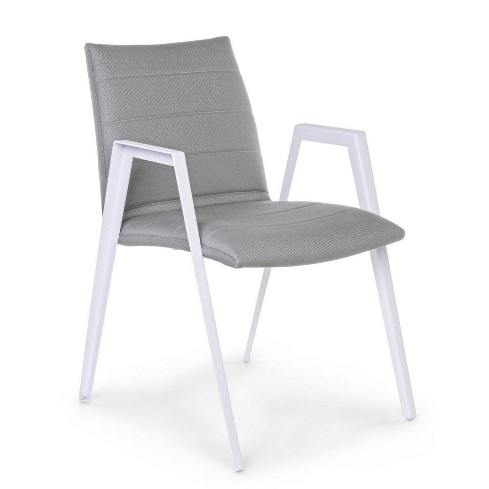 IDIMEX Cuscino per sedia Grace in confezione da 4 pezzi, cuscino quadrato in feltro, comodo cuscino con bordi, bellissimo cuscino per sedia in grigio