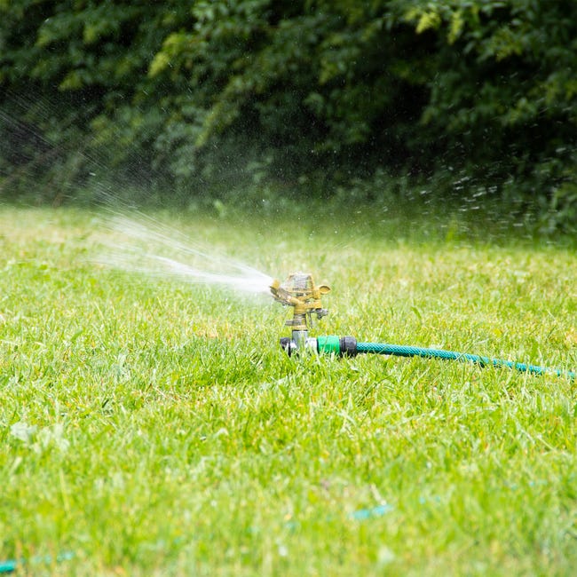 Relaxdays Irrigatore ad impulsi da giardino circolare irrigazione