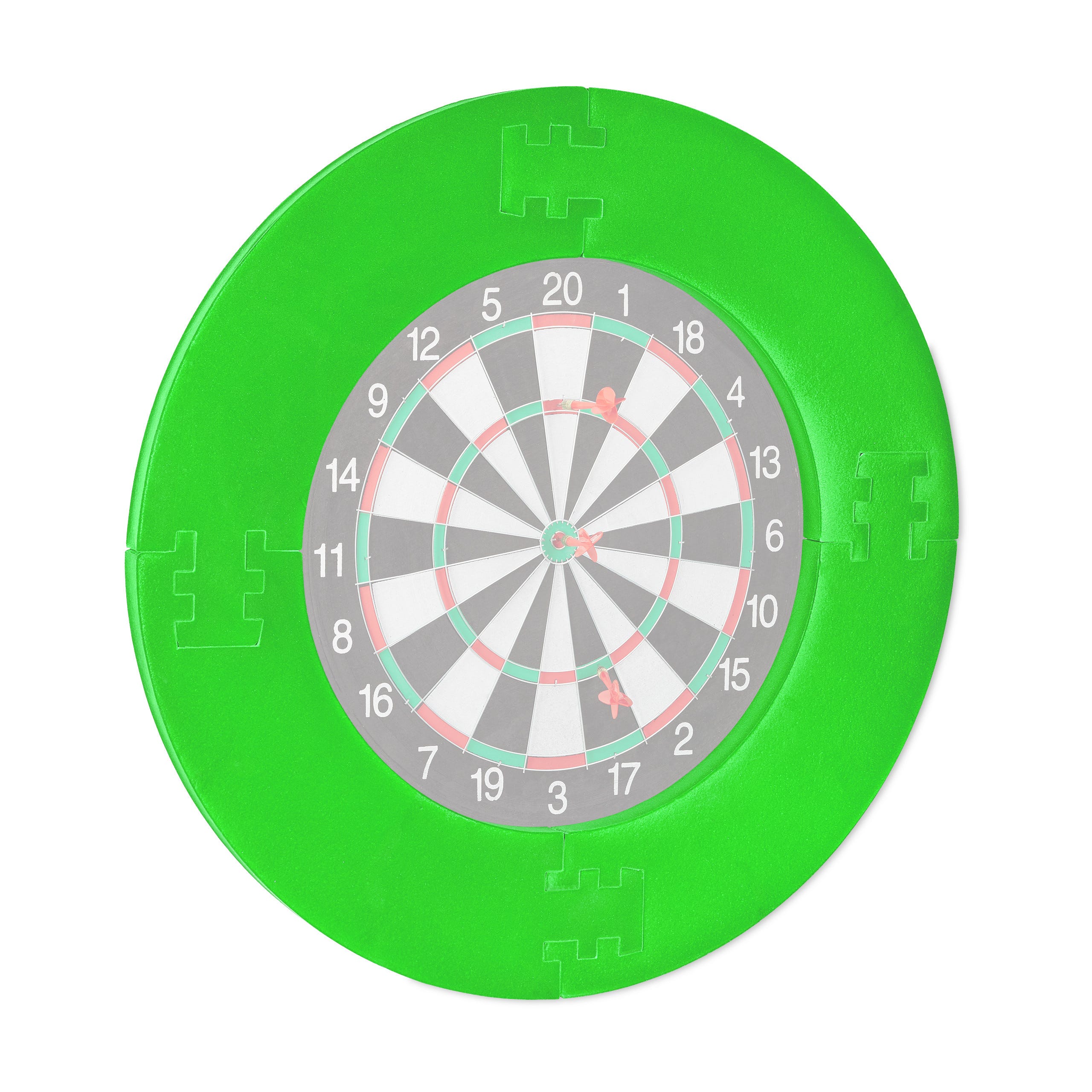 Relaxdays Bordure de protection R7,bague cible pour jeu de fléchettes  tournoi dartboard 45 cm, Ø 72 cm, vert