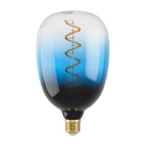 Ampoule déco filament LED XXL dimmable E27 ORGANIC en verre fumé noir  Ø16.5cm