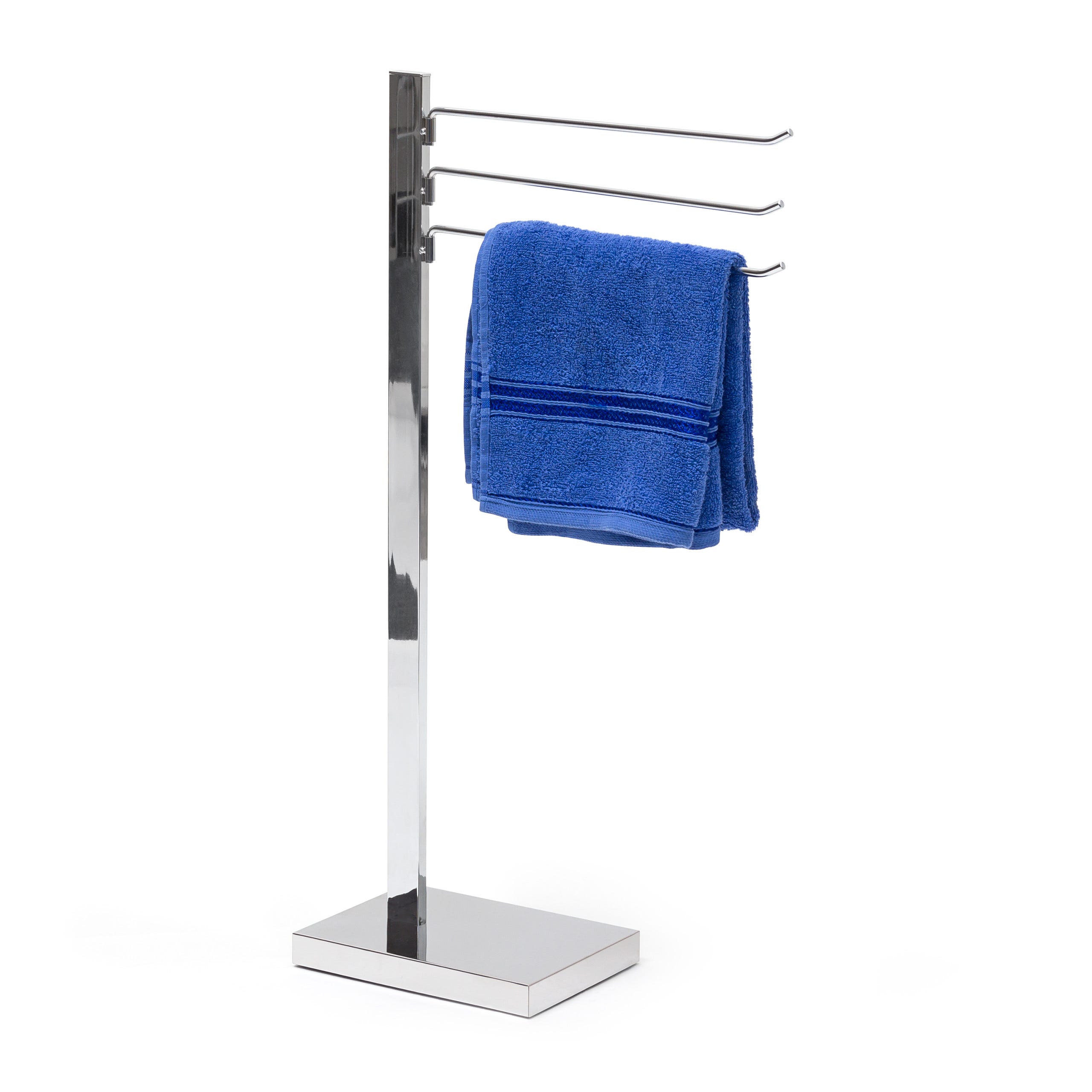 Porta asciugamani moderno da terra in metallo cromato Aquanova - LivingDecò