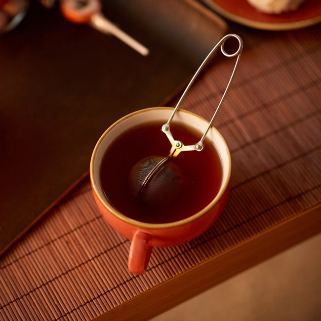Pince à thé pour thé en vrac en acier inoxydable