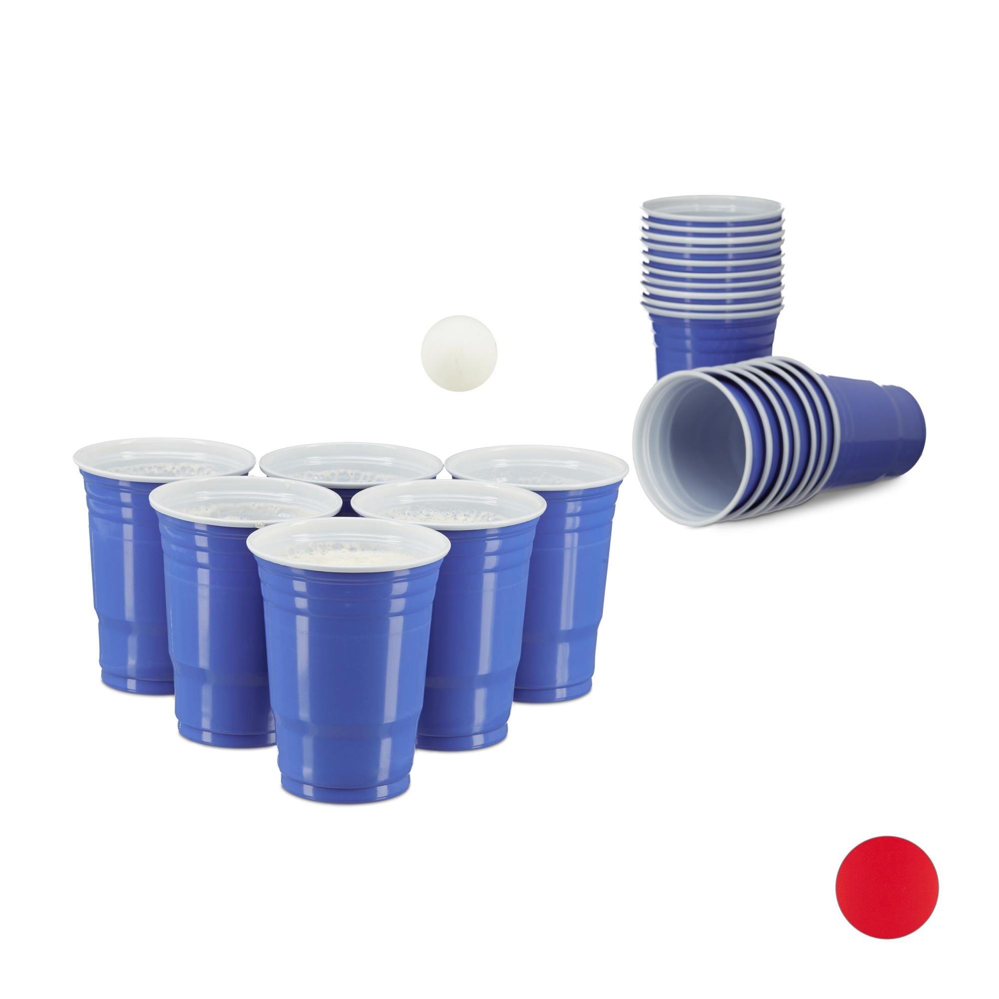 YARIX Bicchieri di plastica rossi - Bicchieri rossi - Bicchieri rossi 50 pezzi (340 g) Bicchieri usa e getta ecologici - Bicchieri riutilizzabili - Senza BPA - Riciclabili - Ideale per Natale