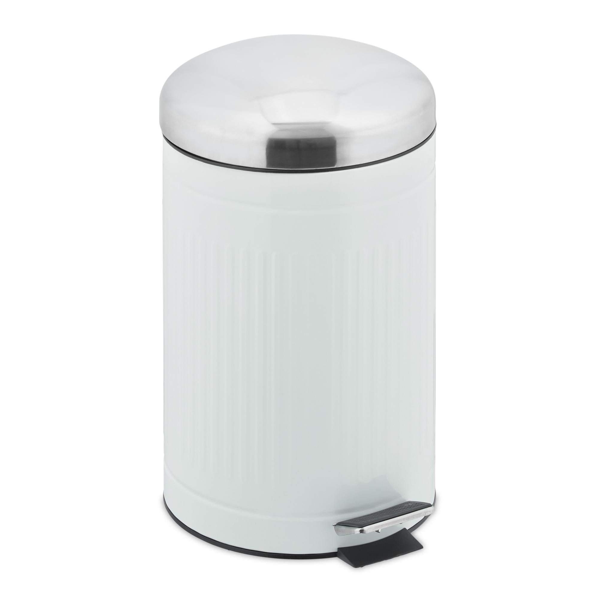 Pattumiera Bagno A Pedale 7L Nera - Antiodore, Chiusura Silenziosa, 31x19x28cm - Foto 8