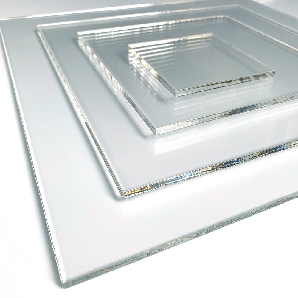 Plaque Plexigglas 1 mm. Feuille de verre acrylique. Plexigglas transparent.  Verre synthétique. Plaque PMMA XT. Plexigglas extrudé - 80 x 110 cm (800 x  1100 mm)