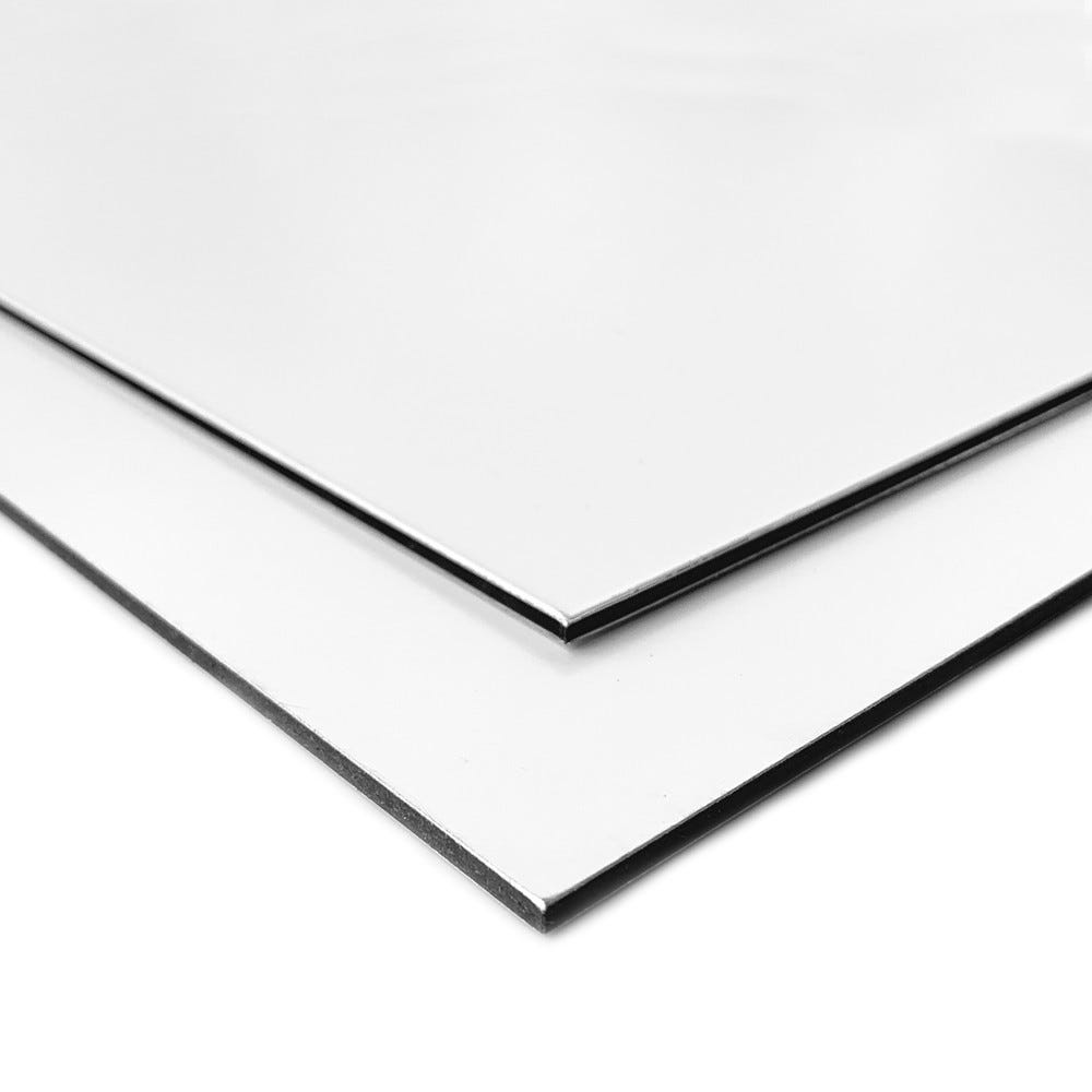 Panneau Composite Aluminium Blanc 2 mm 50 x 80 cm (500 x 800 mm)