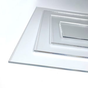 VERRE SYNTHETIQUE ACRYLIQUE LISSE TRANSPARENT - 2 MM. - 1 x 1 M. - PLAQUE  DE VERRE SYNTHETIQUE EN ACRYLIQUE POUR L'EXTERIEUR - ONDULINE - Mr.Bricolage