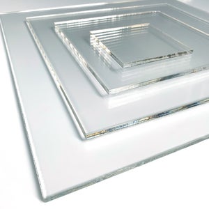 Feuille en plastique acrylique transparent perspex - 1,5 mm d'épaisseur -  14 dimensions au choix, claire, 420mm x 297mm / A3