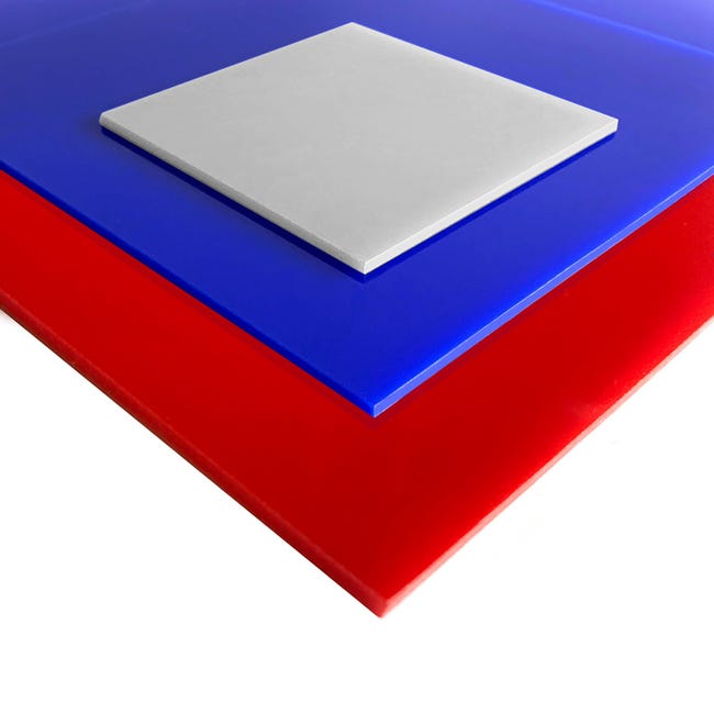 Plaque plexiglass teinté bleu 3mm