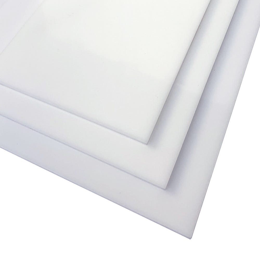 Plaque PVC expansé blanc - Coloris - Blanc, Epaisseur - 3 mm, Largeur - 50  cm, Longueur - 100 cm, Surface