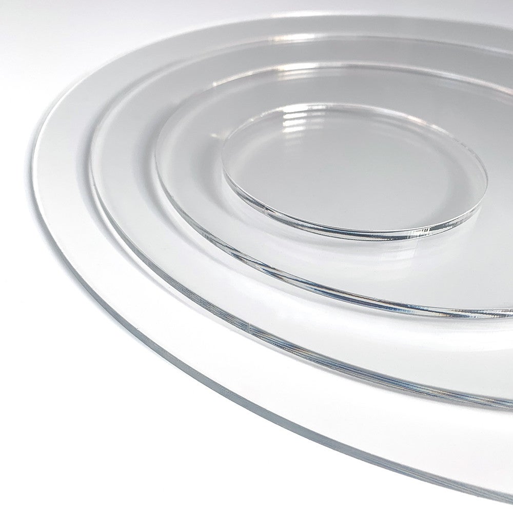 Plaque Plexigglas rond blanc 2 mm ou 4 mm. Feuille de verre