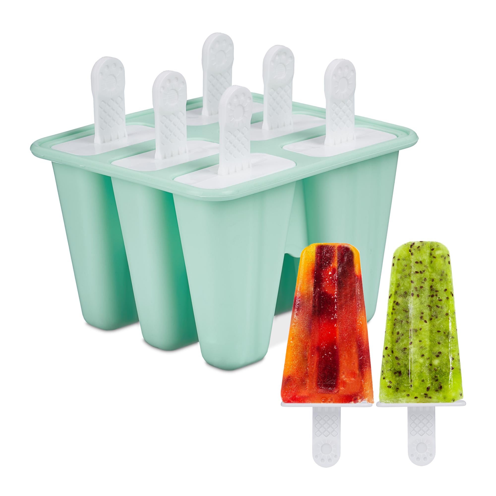 6 Mini Stampi per Ghiaccioli, Formine Riutilizzabili, in Silicone