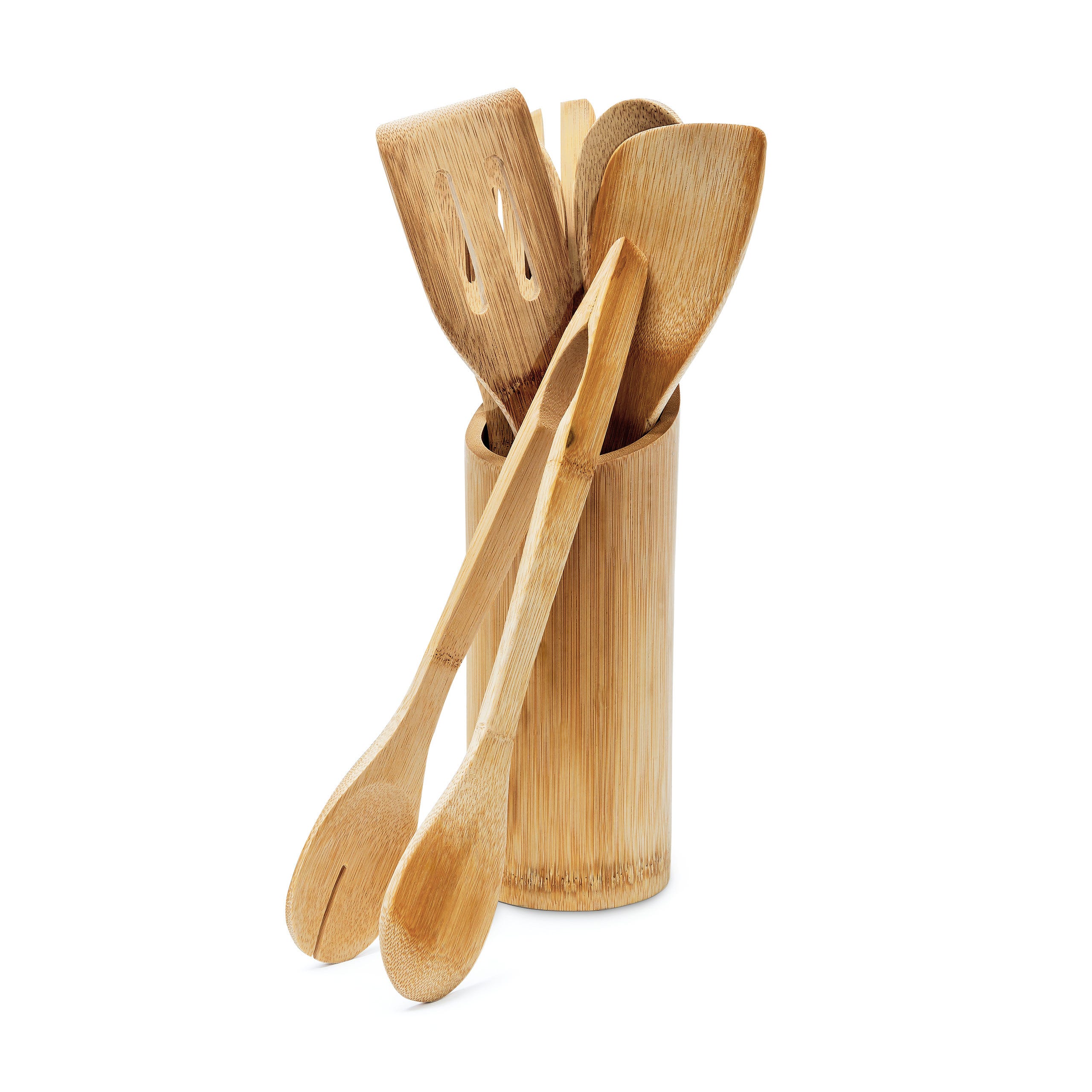 Ustensiles Cuisine Bois Bambou – Set 8 Accessoires (raclette Palettes  Cuillère Spatule Pince Por