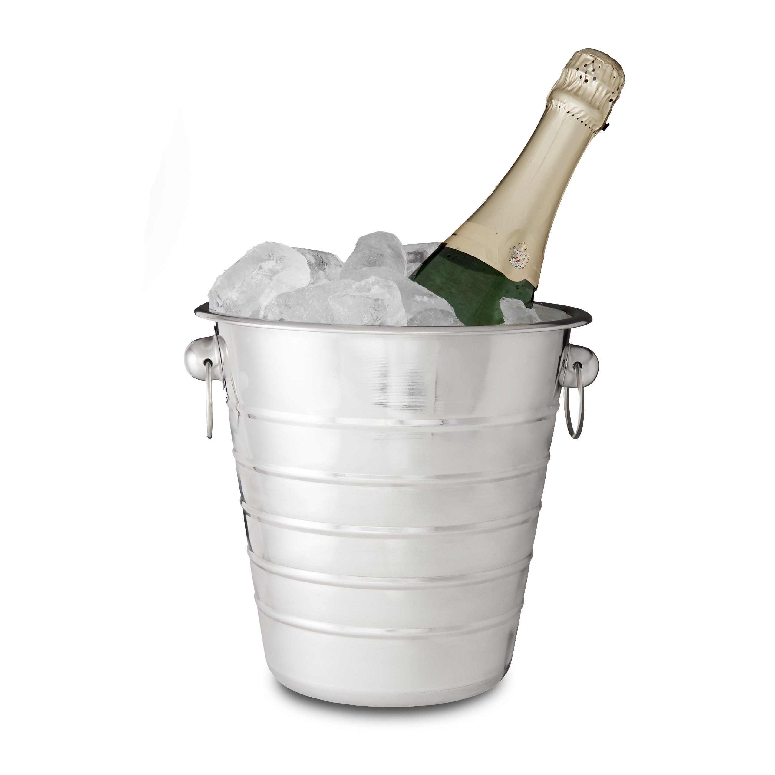 Champagne Premium bianco 25,5 x 34,5 x 26 cm Portaghiaccio Relaxdays Secchio per il Ghiaccio 6L di Volume Cestello 