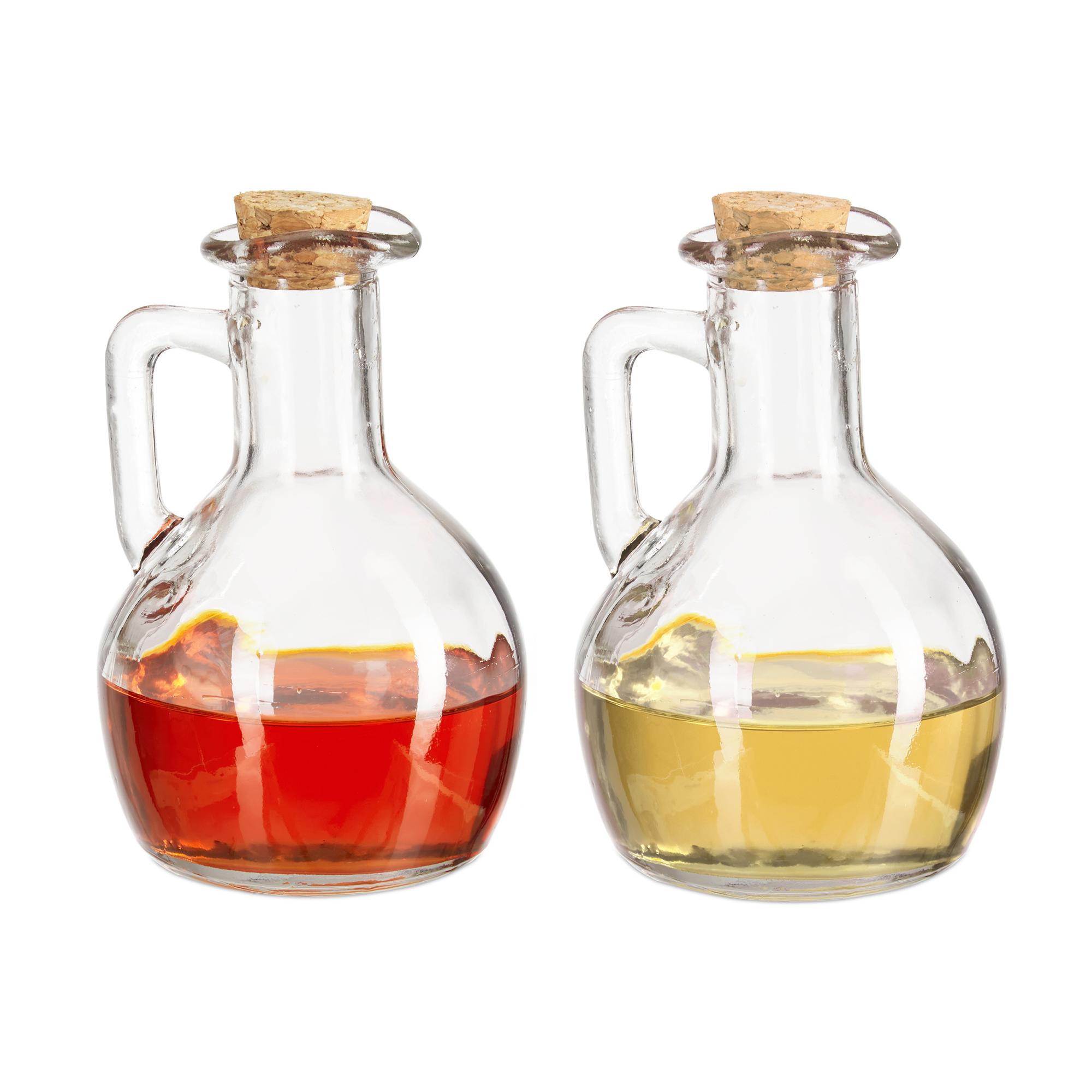 Sendez Set 6 Barattoli In Vetro Per Spezie Con Tappo In Sughero - 180 Ml Ciascuno - Ideali Per Tè, Erbe E Conservazione