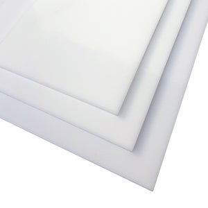 Plaque Verre synthétique blanc 2 mm ou 4 mm. Feuille de verre acrylique  blanche. Verre synthétique extrudé. Plaque PMMA XT. - 2 mm - 10 x 10 cm  (100 x 100 mm)