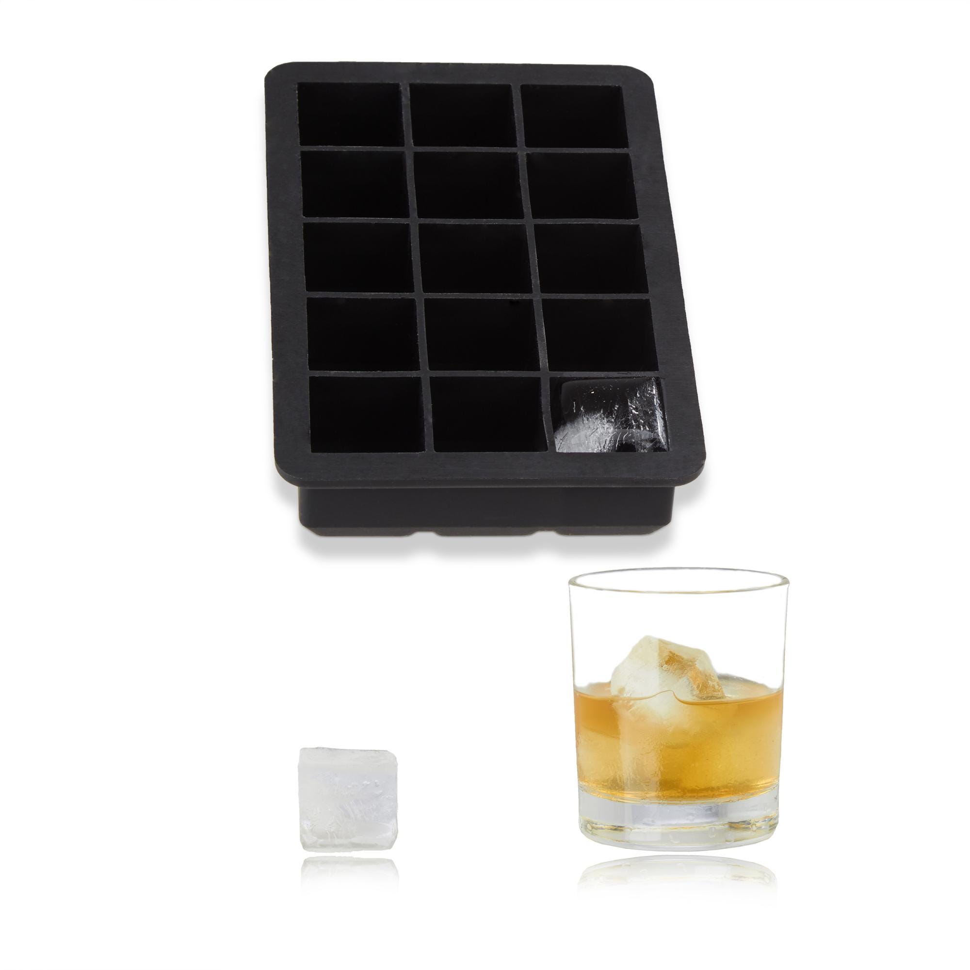 Set di vassoi per cubetti di ghiaccio di 2, sfera in silicone Whisky Ice  Ball Maker Grandi stampi quadrati per cubetti di ghiaccio compatibili con  cocktail e bourbon - riutilizzabili e senza