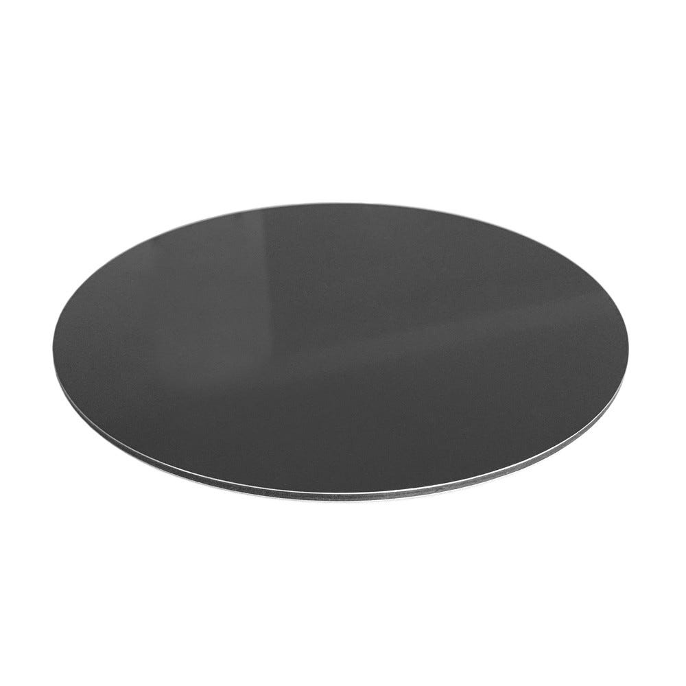 Signaletique Biz - Plaque Plexigglas rond noir 2 mm ou 4 mm