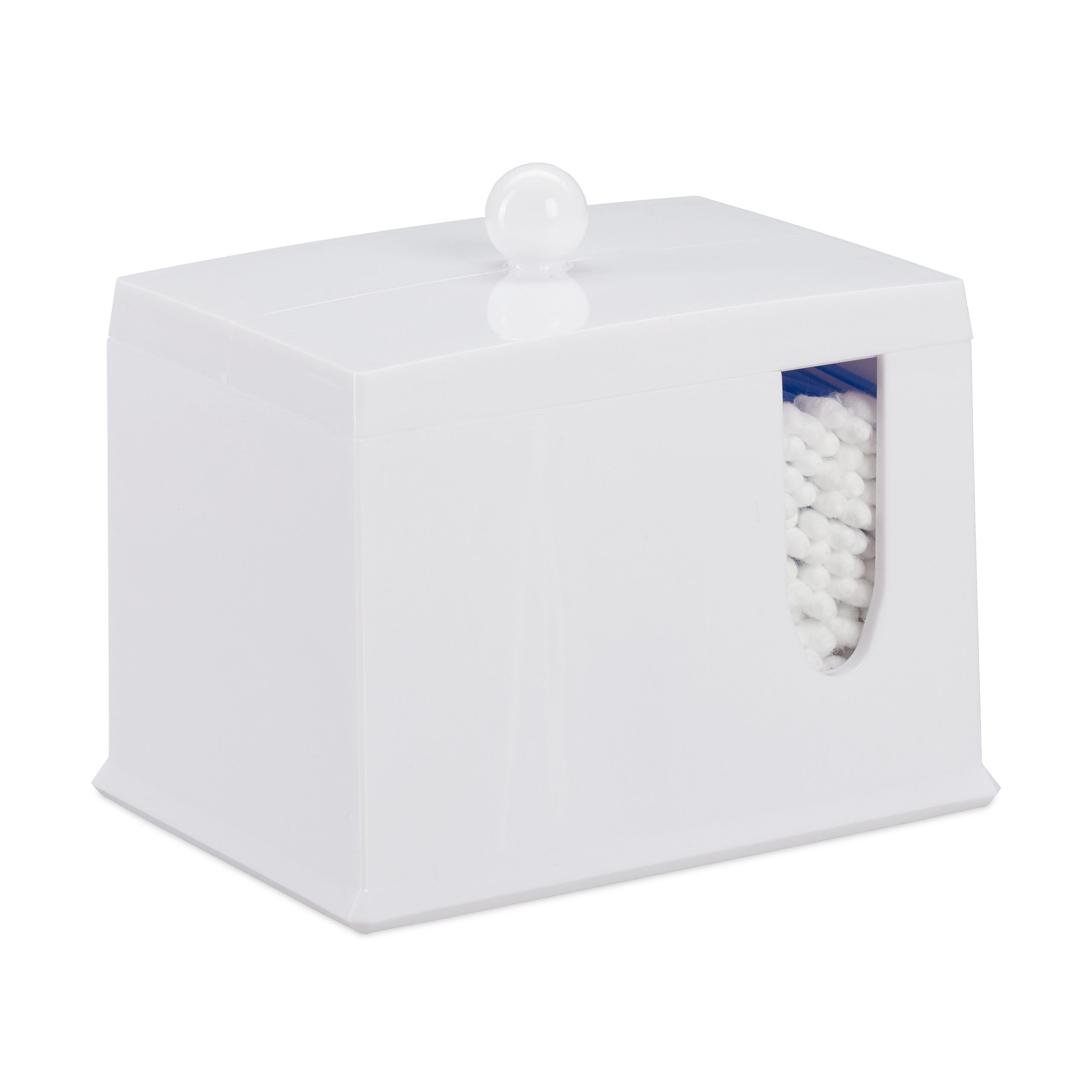 2 paquets de 10 oz. Qtip Distributeur de pots d'apothicaire pour salle de  bain Boîte de rangement transparente pour boule de coton, coton-tige