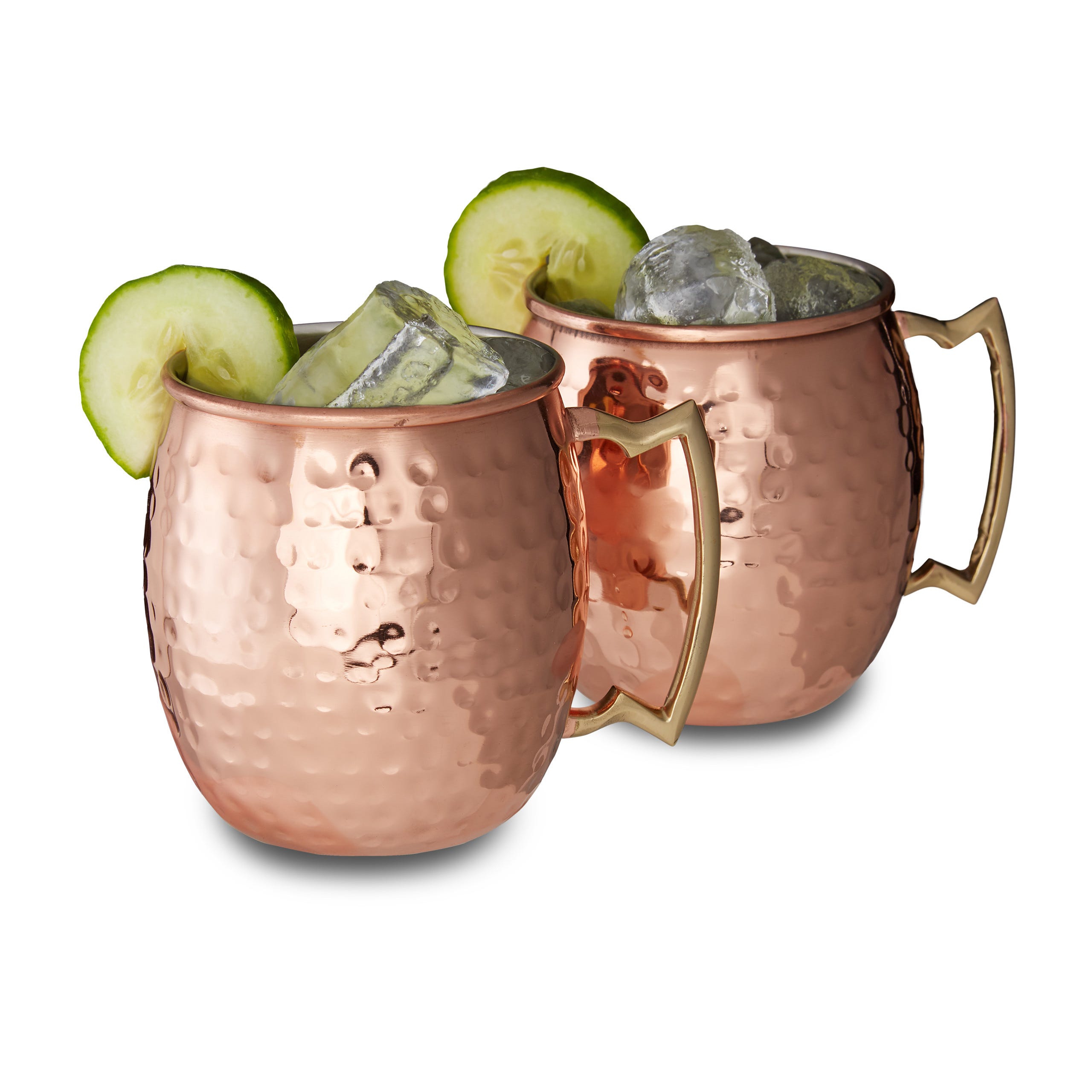 Relaxdays Set Moscow Mule, 2 Bicchieri in Acciaio, Tazze per