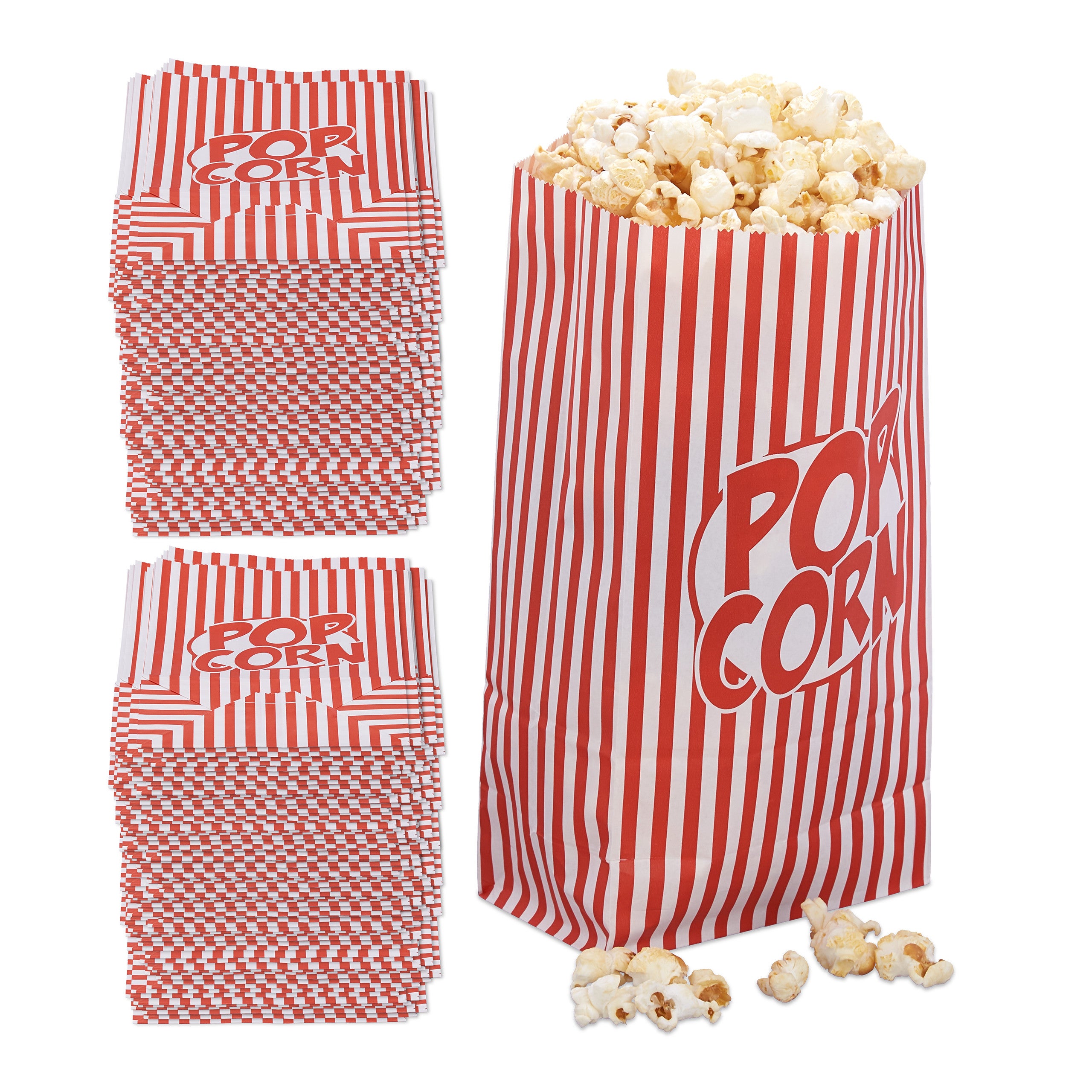 288x Sacchetti Pop Corn, Set da 288 Buste per Popcorn in Carta