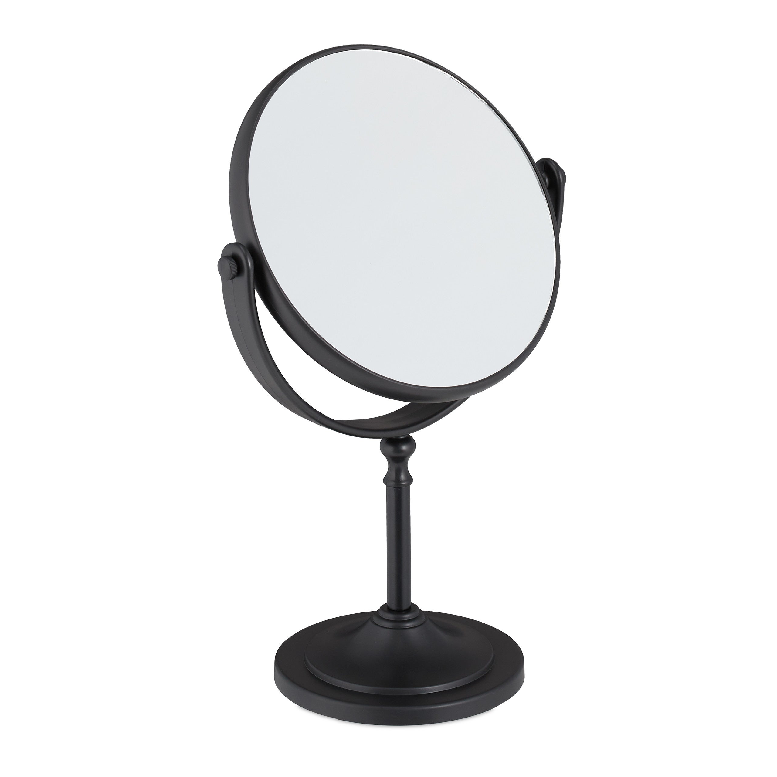 EmNarsissus Specchio da Trucco in Metallo Specchio da Trucco per Bagno Camera da Letto Specchio Rotante da Tavolo 1 2 Funzione di ingrandimento Specchio per Il Trucco 