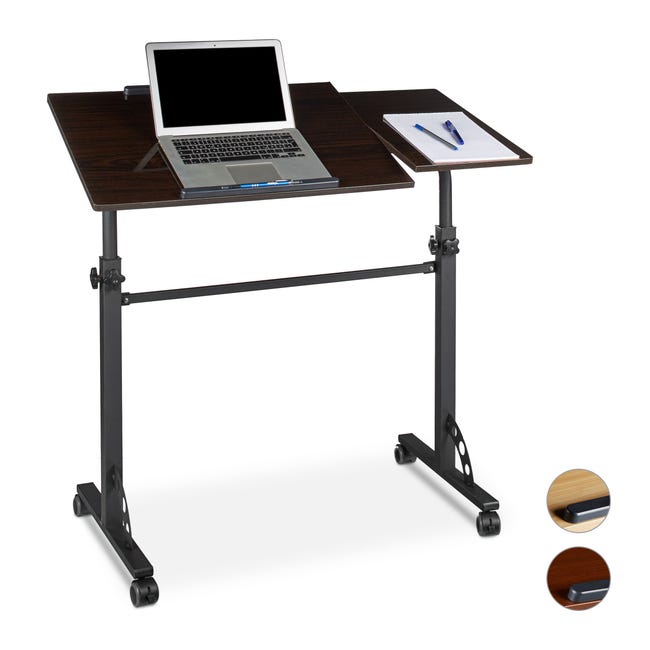 Support pour ordinateur portable réglable en hauteur et en angle de 17 po  Table de lit pour ordinateur portable portable utilisée comme poste de  travail debout, bureau de canapé