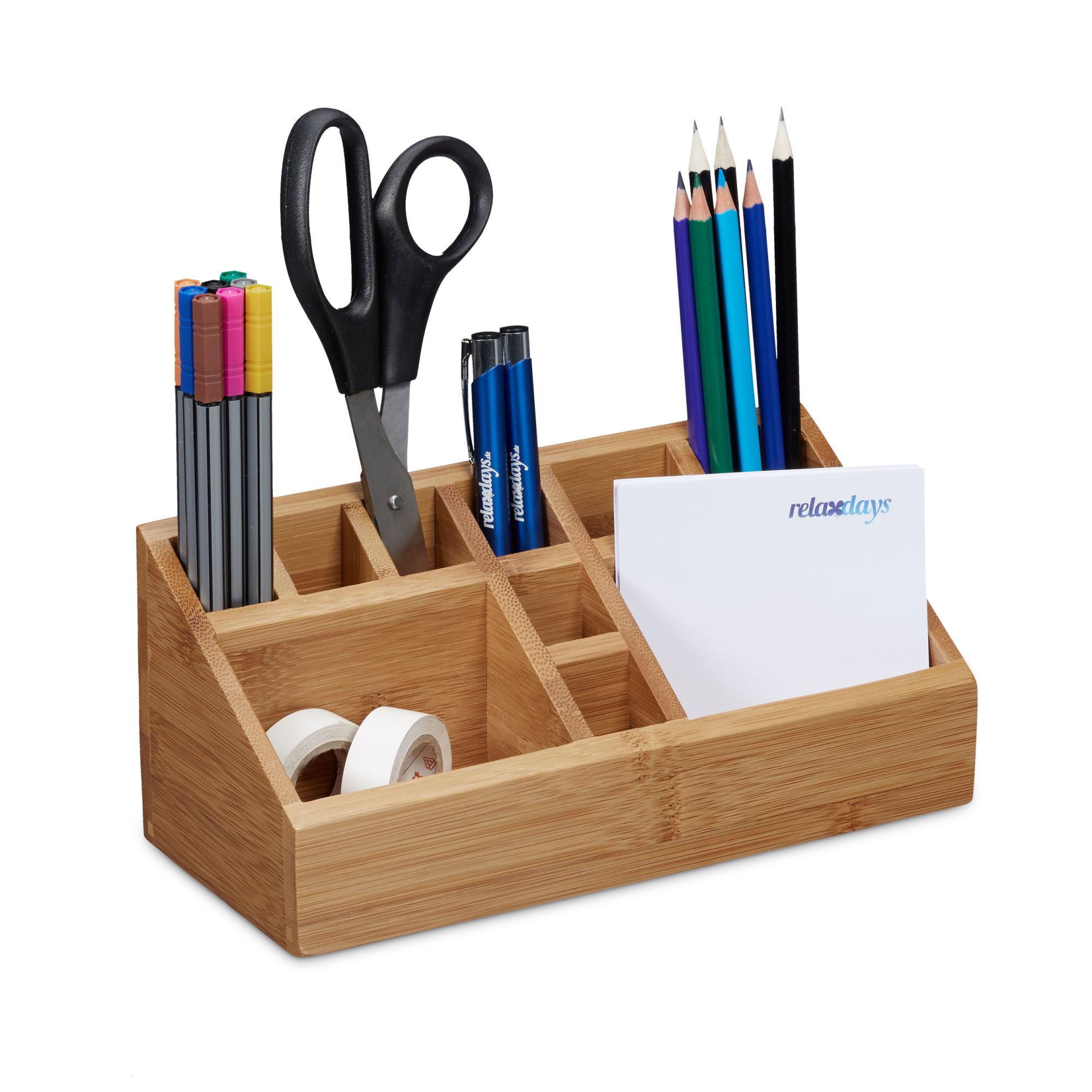 Portapenne In Bambù Naturale 10,5 Cm - Ecologico E Resistente