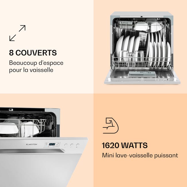 Comfee Lave-vaisselle pose libre 60cm 49dB avec 12 couverts, 8