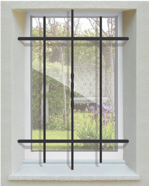 Grata di sicurezza Dritta Attorcigliata per finestra H = 135 cm x L = 100  cm (dimensione del telaio)