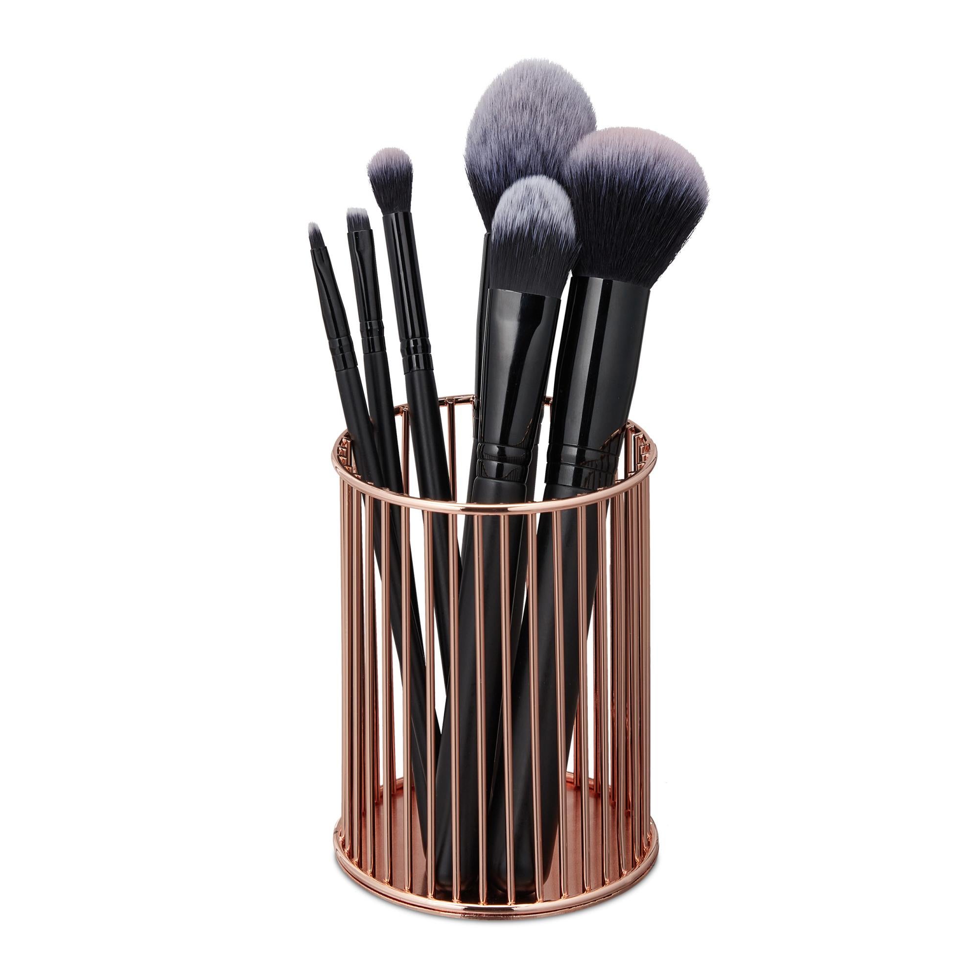 Porte-pinceaux Maquillage Silicone - Lot De 2 Organisateurs Pliables Avec Trous