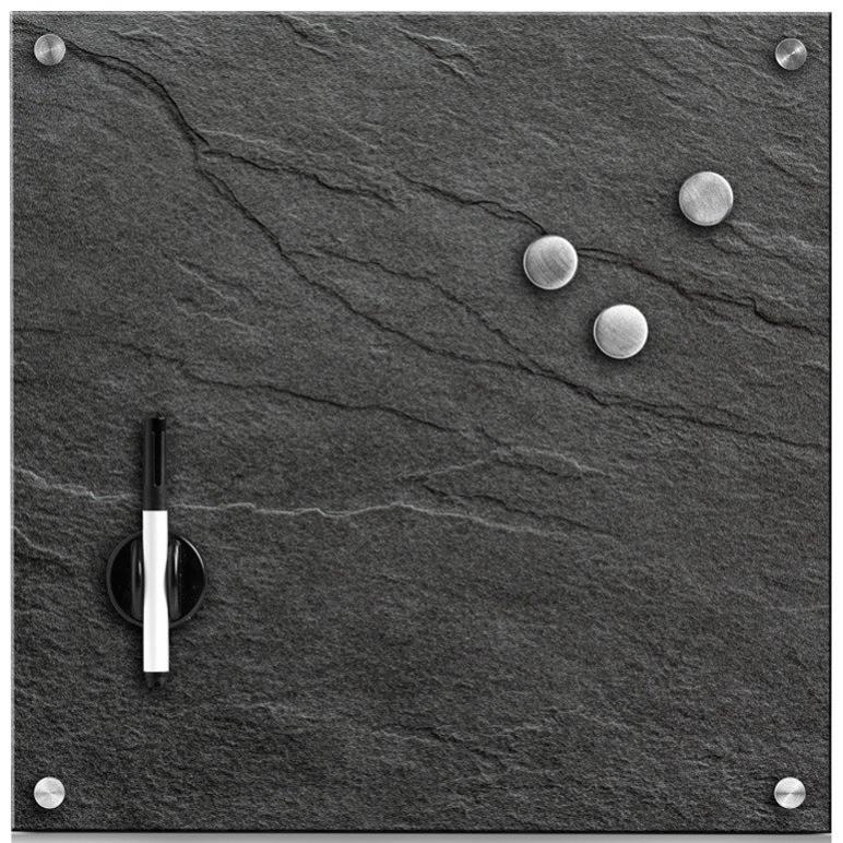 Glass Memo Board "Slate", grey, ZELLER Leroy Merlin