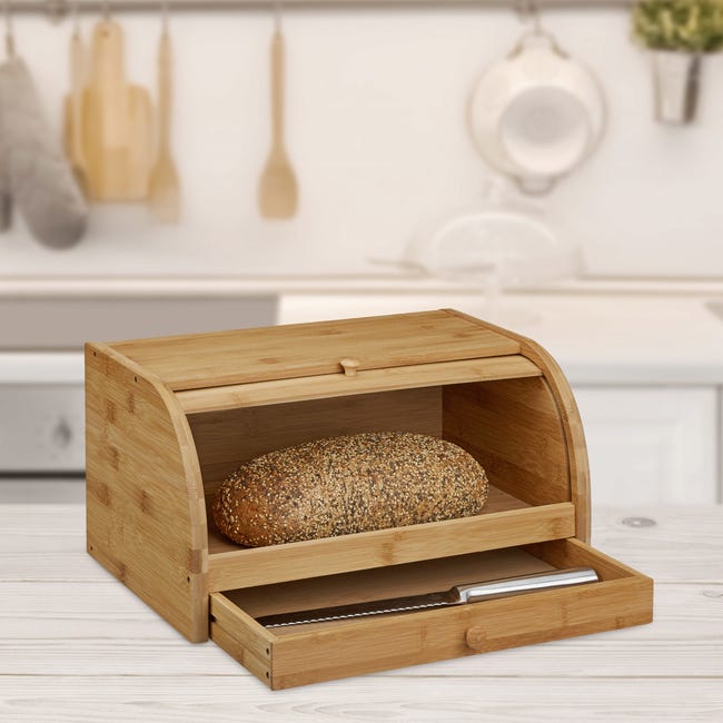Boîte à pain en bois - Conforama