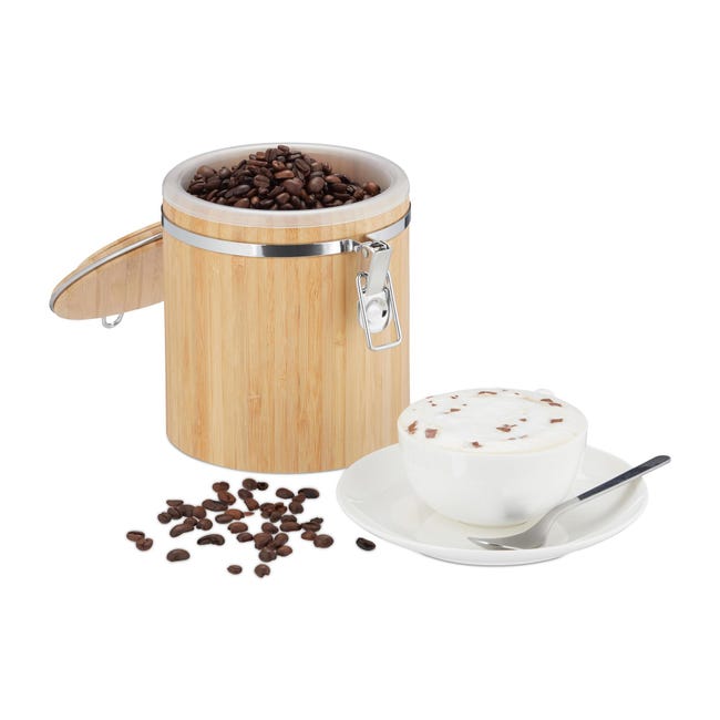 Barattolo Spezie In Bambù 3 Ripiani - Con Coperchio Magnetico, 7x9cm, Per Sale E Condimenti - Foto 4